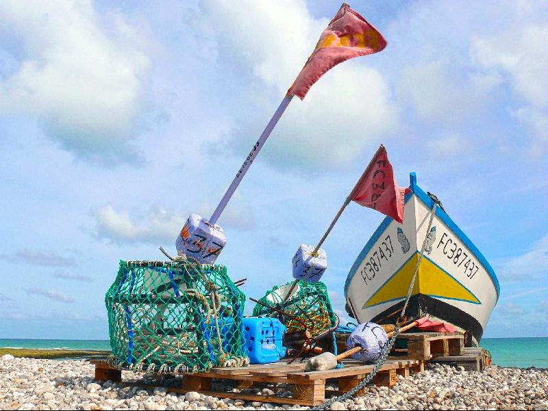 Normandie strand bootjes